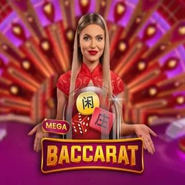 Mega Baccarat logo by Pragmatic Play at OneRush Casino